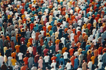 A group of individuals standing together, possibly at an event or in a public space