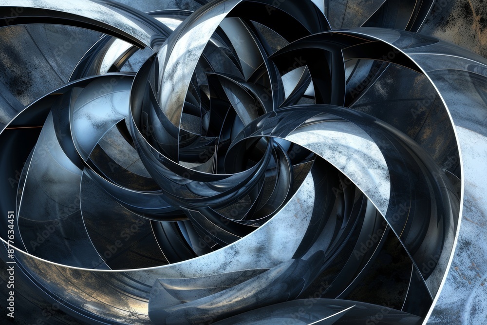 Poster abstract concept representing chaos and order