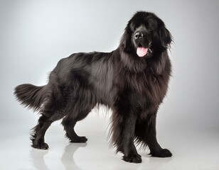 Obraz premium Newfoundland dog on a white background