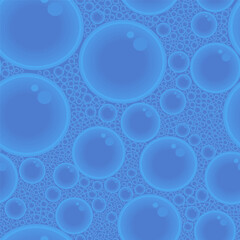 Seamless pattern with bubbles - hand drawn vector illustration.