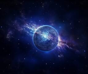 A breathtaking view of Earth from space as the sun rises over the horizon, casting a warm glow on the planet's surface.