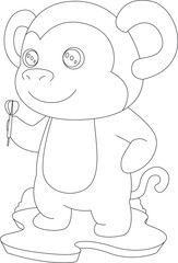 Monkey Darts Dart Animal Vector Graphic Art Illustration
