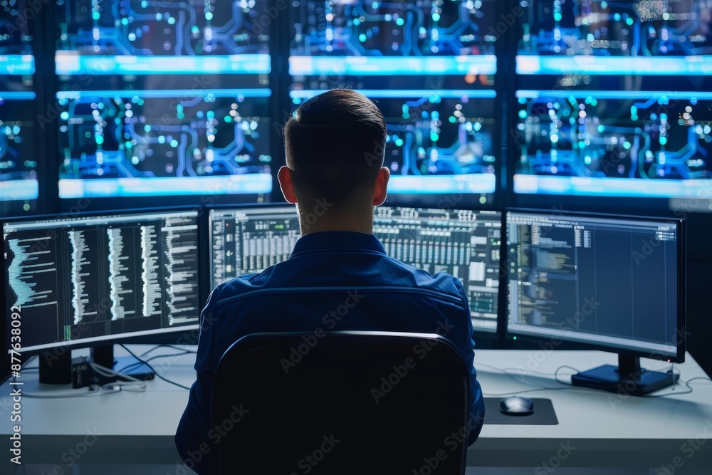 Poster analyzing cybersecurity threats for network security
