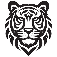 Tiger Head silhouette vector 