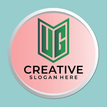 GU UG letter logo design vector. GU UG LOGO DESIGN. ug initial logo circle shape vector. vector logo for business and company