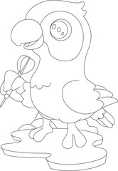 Parrot Darts Dart Animal Vector Graphic Art Illustration