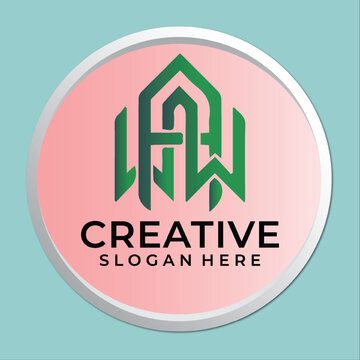 WAW letter creative logo. Initials Monogram logo WAW, WA, AW. WAW letter logo design