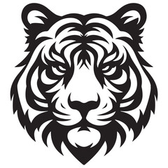 Tiger Head silhouette vector 