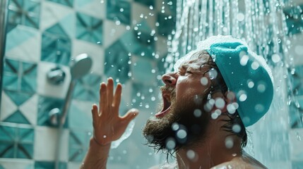 The Man Singing in Shower