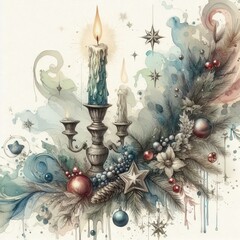 Christmas, celebrate, Xmas decoration, clock, Santa Claus