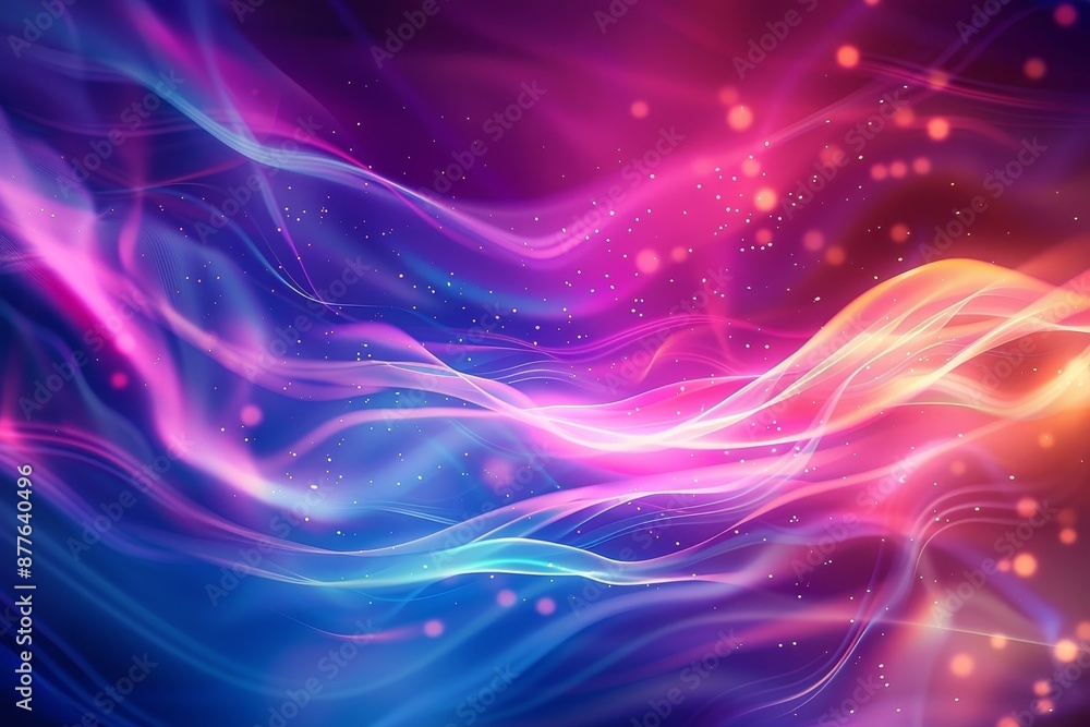 Poster dynamic motion background with energetic lines and fluid shapes