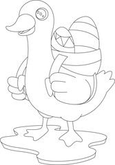 Duck Easter Easter eggs Animal Vector Graphic Art Illustration