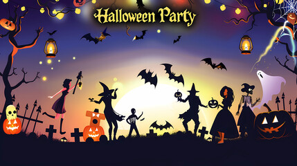 Halloween Party, banner