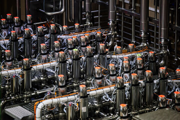 Matrix of mixproof separation valves in modern food or chemical factory