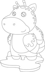 Giraffe Easter Easter egg Animal Vector Graphic Art Illustration