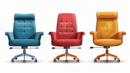 Fototapeta premium Office chair armchair furniture separate and all by itself. Vector graphic picture to use in a design