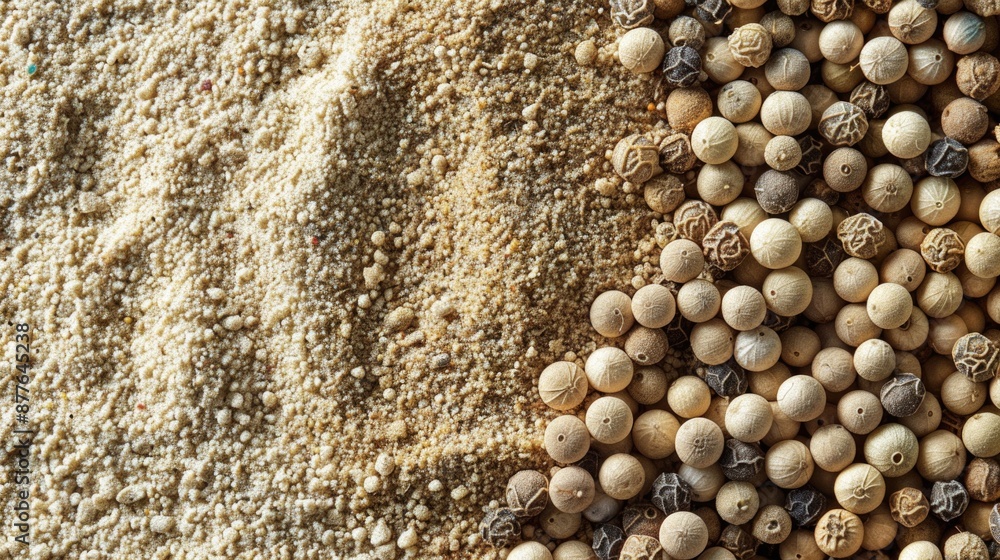Poster a close-up shot of a pile of various nuts on a wooden table