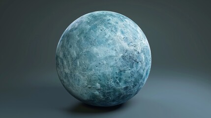 Obraz premium A detailed blue spherical object with unique texture, highlighted against a smooth, dark background, showcasing intricate patterns and gradients of blue shades.