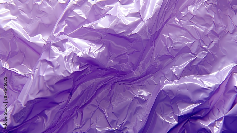 Poster A close-up shot of a shiny purple cloth with intricate patterns and textures