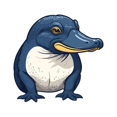 Cute Platypus Cartoon Illustration