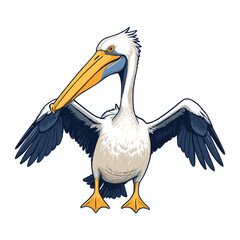 Pelican Cartoon Illustration