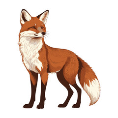 Obraz premium Stylish Fox Standing Vector Illustration