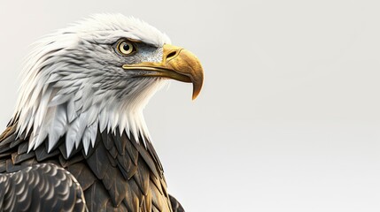 Fototapeta premium A close-up image of a bird of prey's face and beak