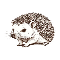 Hand Drawn Cute Hedgehog Illustration