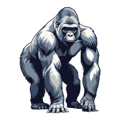 Fototapeta premium Hand Drawn Gorilla Vector Illustration