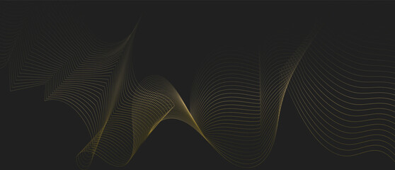 wave curvy line design elements with minimal texture. Abstract wave element for design. Digital frequency track equalizer. Stylized line art background. Vector illustration