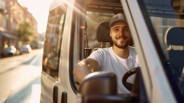 The driver in white van