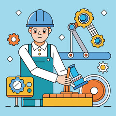 a-flat-illustration-of-an-engineer-designing-a-mechiene 