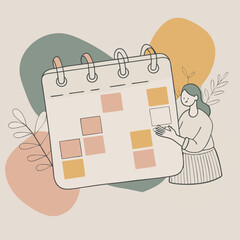 a-flat-illustration-of-an-event-planner-organizing-a-event