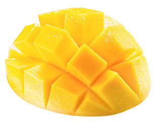 slices of mango isolated on a white background. Clipping path