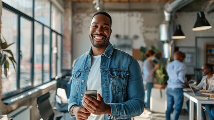 The man in denim jacket