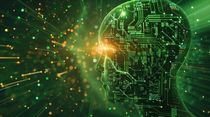 Obraz premium The Digital Human Profile