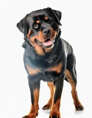 Obraz premium Rottweiler dog on a white background