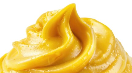 A close-up shot of a cupcake with yellow frosting, perfect for food and dessert related content