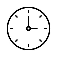 Clock icon with simple and modern design