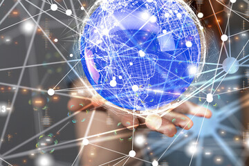 Business intelligence analyst dashboard on virtual