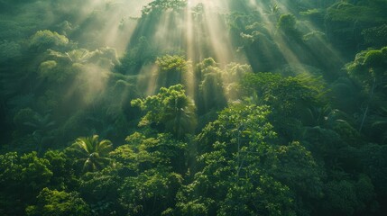 Obraz premium The Sunlit Jungle Canopy