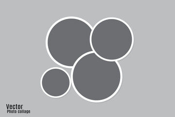  photo collage template vector illustration