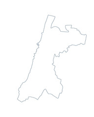 Tel Aviv line map, state of Israel. Simple minimal image easy to recolour and edit.