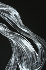 Obraz premium Dynamic Coloured Streak on Dark Background