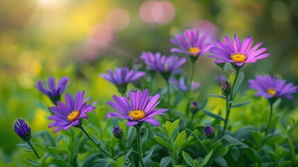 Obraz premium The Purple Flowers in Bloom
