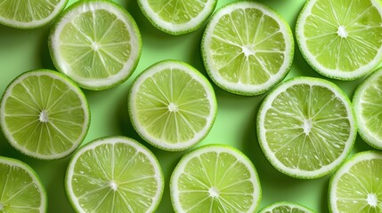 Fototapeta premium The vibrant lime slices
