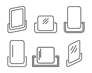 Collection of face mirror graphic icon