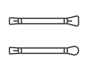 Makeup and cosmetics. Collection vector graphic icons of beauty brushes for face, powder, blush, eyeshadow.