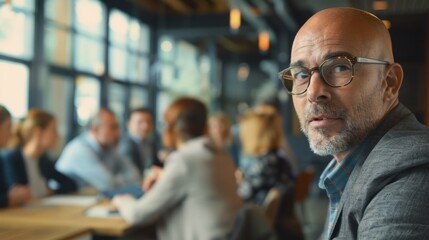 The business team meeting