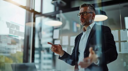 The business executive in Office